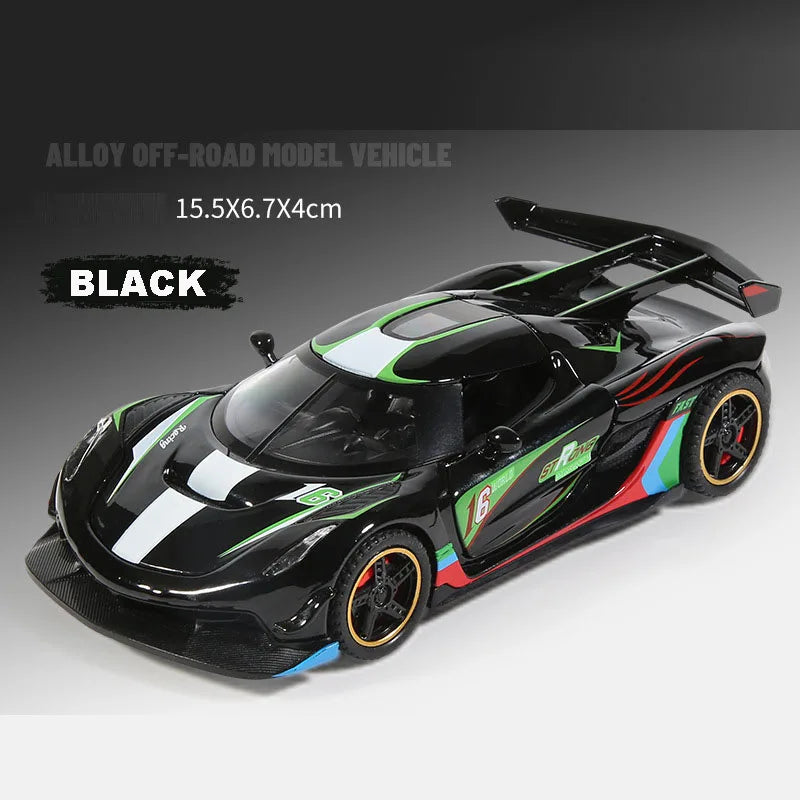 1: 32 JESKO  Alloy Car Model High Simulation Diecasts Toy With Sound and Light Pull Back Vehicles Decoration Toys For Kids