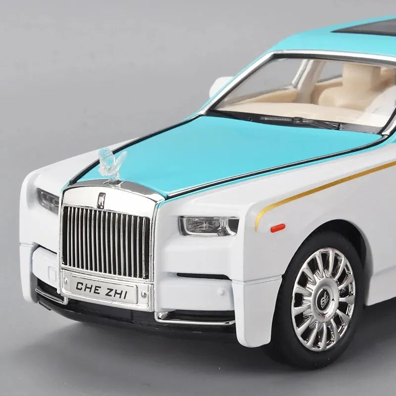 1:24 RR Phantom Model Zinc Alloy Pull Back Diecast Toy Cars with Sound and Light for Kids Boy Girl Gift