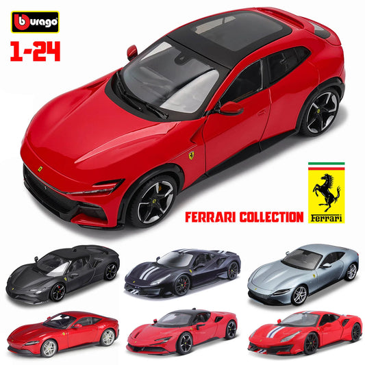 Bburago 1:24 Ferrari PUROSANGUE 488 458 F12 SP1 Car Model Die-casting Metal Model Children Toy Boyfriend Gift Simulated Alloy