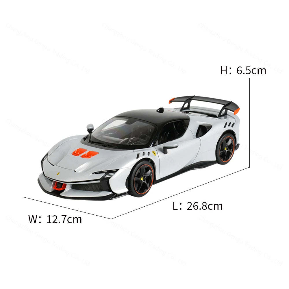 Bburago 1:18 Ferrari SF90 XX Stradale Sports Car Static Simulation Die Cast Vehicles Collectible Model Car Toys