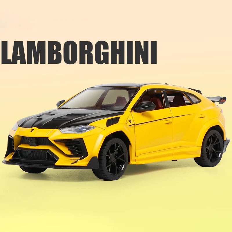 1:24 Lambos URUS Bison Mansory SUV Alloy Cast Toy Car Model Sound and Light Children's Toy Collectibles Birthday gift