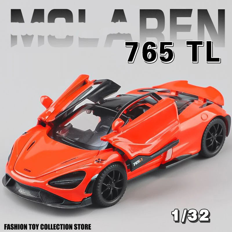 1: 32 Malaren 765TL Fast and Furious 7 Alloy Car Model Diecasts Toy With Sound and Light Vehicles Decoration Toys For Kids Gift