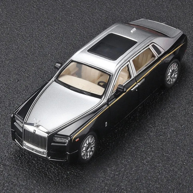 1:24 RR Phantom Model Zinc Alloy Pull Back Diecast Toy Cars with Sound and Light for Kids Boy Girl Gift