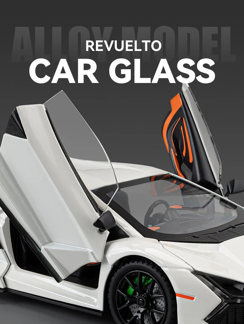 1:24 Lamborghini Revuelto Supercar Alloy Car Diecasts & Toy Vehicles Metal Toy Car Model Sound and light Collection Kids Toy