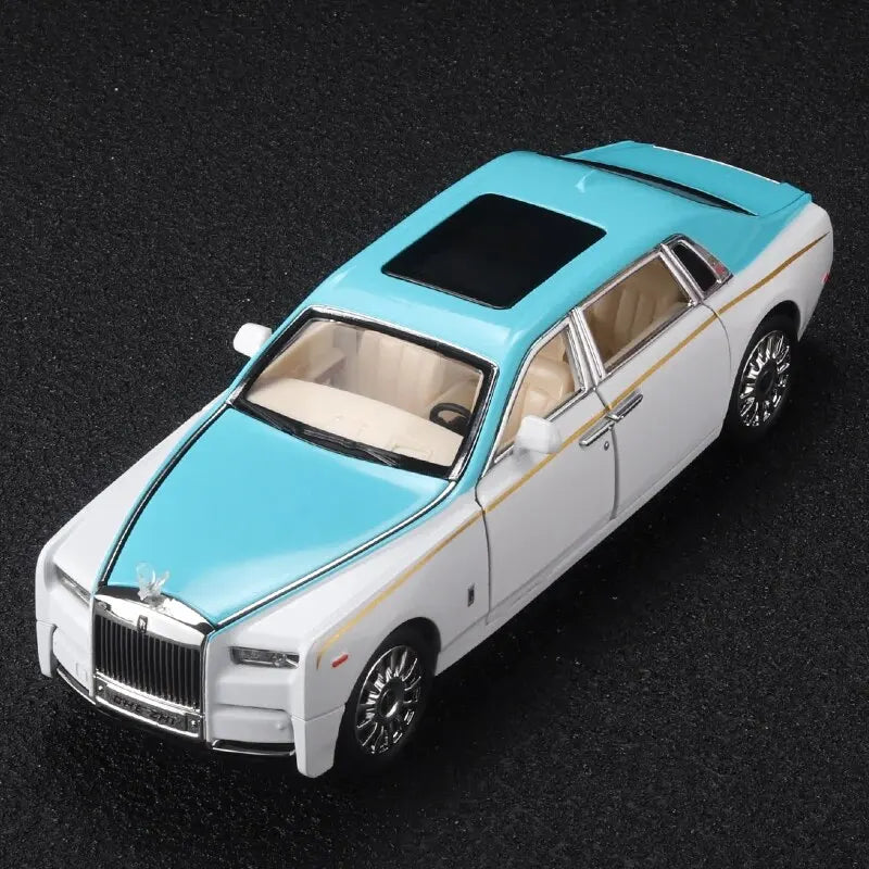 1:24 RR Phantom Model Zinc Alloy Pull Back Diecast Toy Cars with Sound and Light for Kids Boy Girl Gift