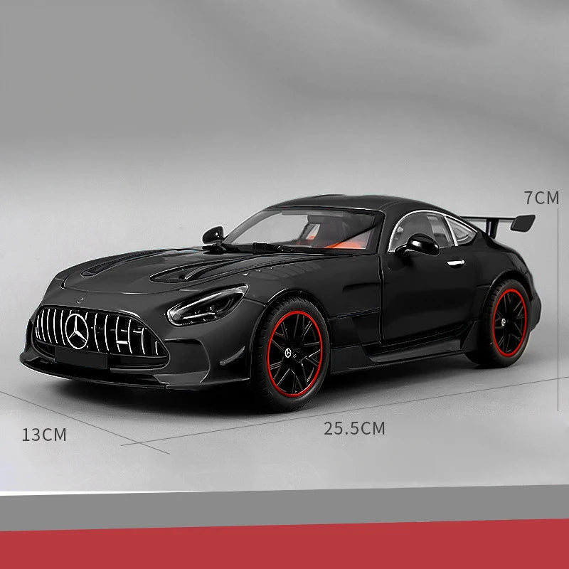 Large 1:18 Mercedes Benz GTR Miniature Collection Simulation Alloy Car Diecast Vehicle Sound & Light Toys Car For Children Gifts